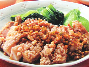 鶏肉レシピ もも肉唐揚げ ネギタレがけ