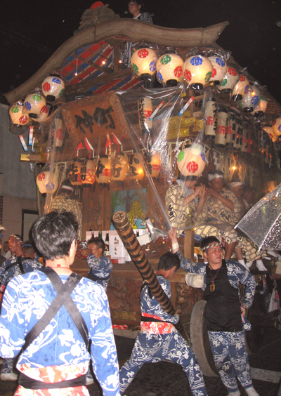 小見川祇園祭 梃子でのそろばん曳