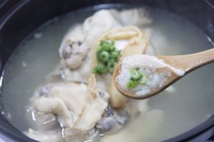 参鶏湯 食べ方 もち米